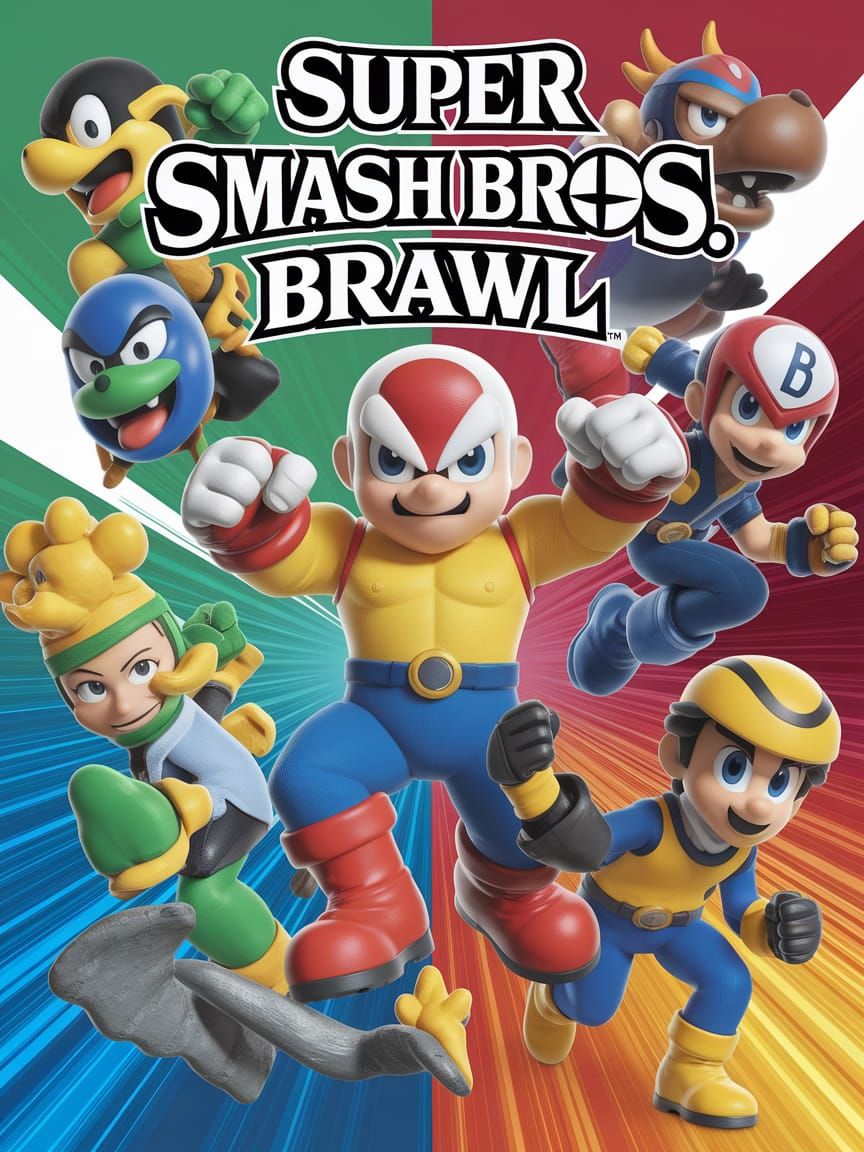 Retro Fighting Game Cover Art