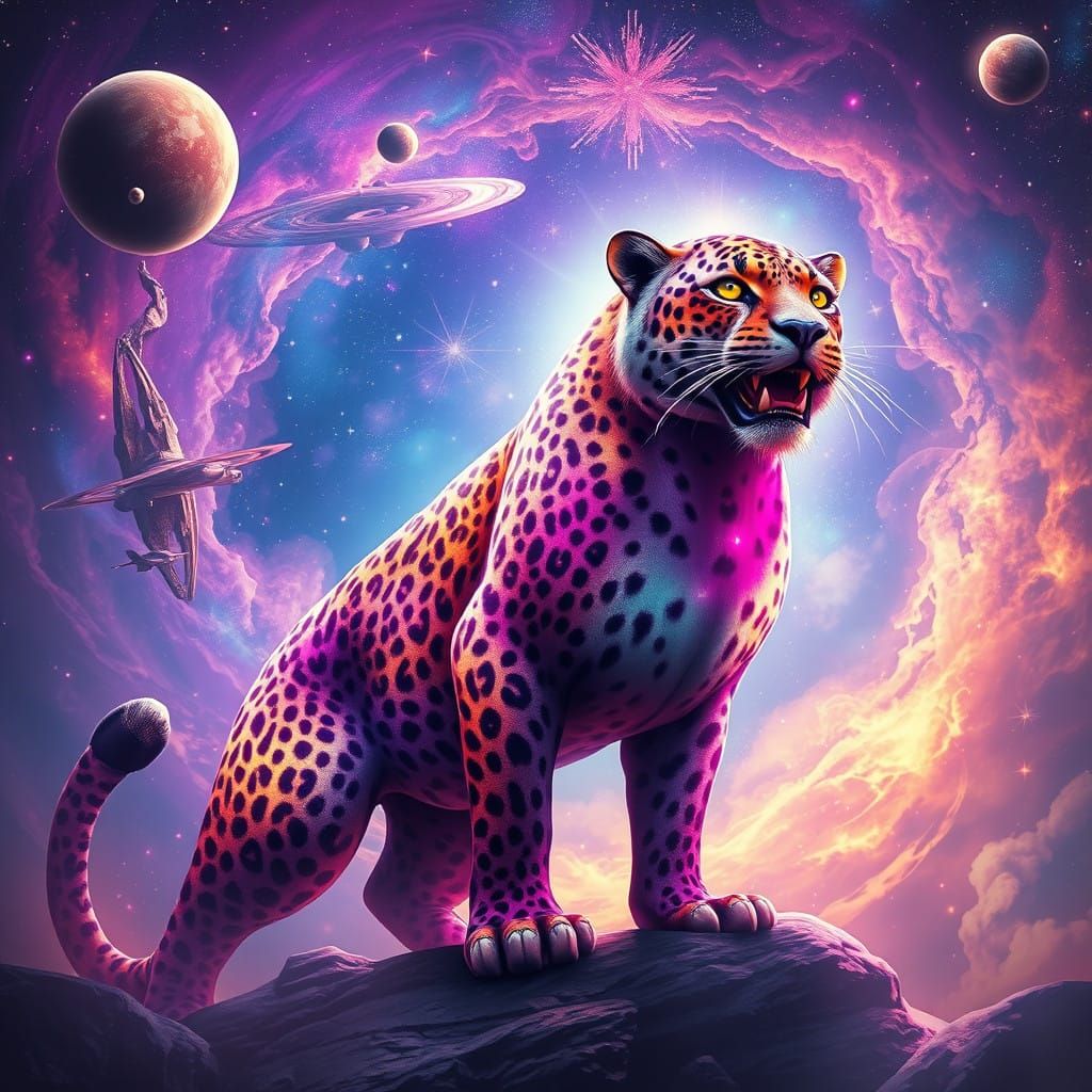 Cosmic Dawn Panther God of the Stars