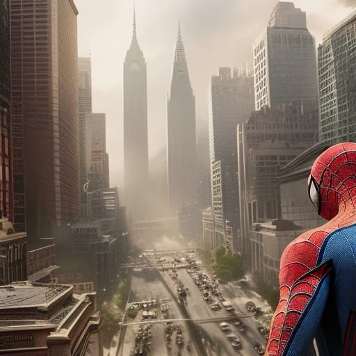 Epic Cinematic Spider-Man Digital Matte Painting