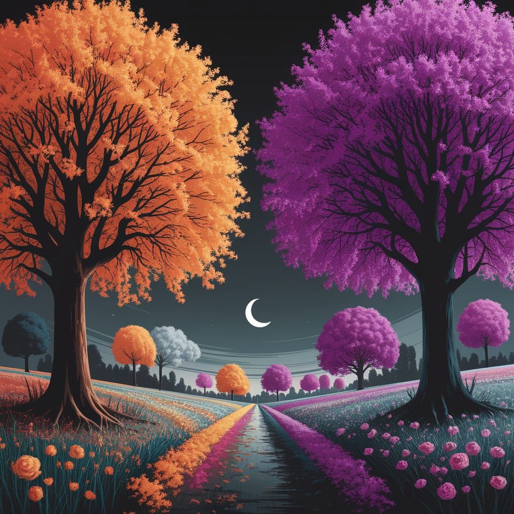 Orange versus violet