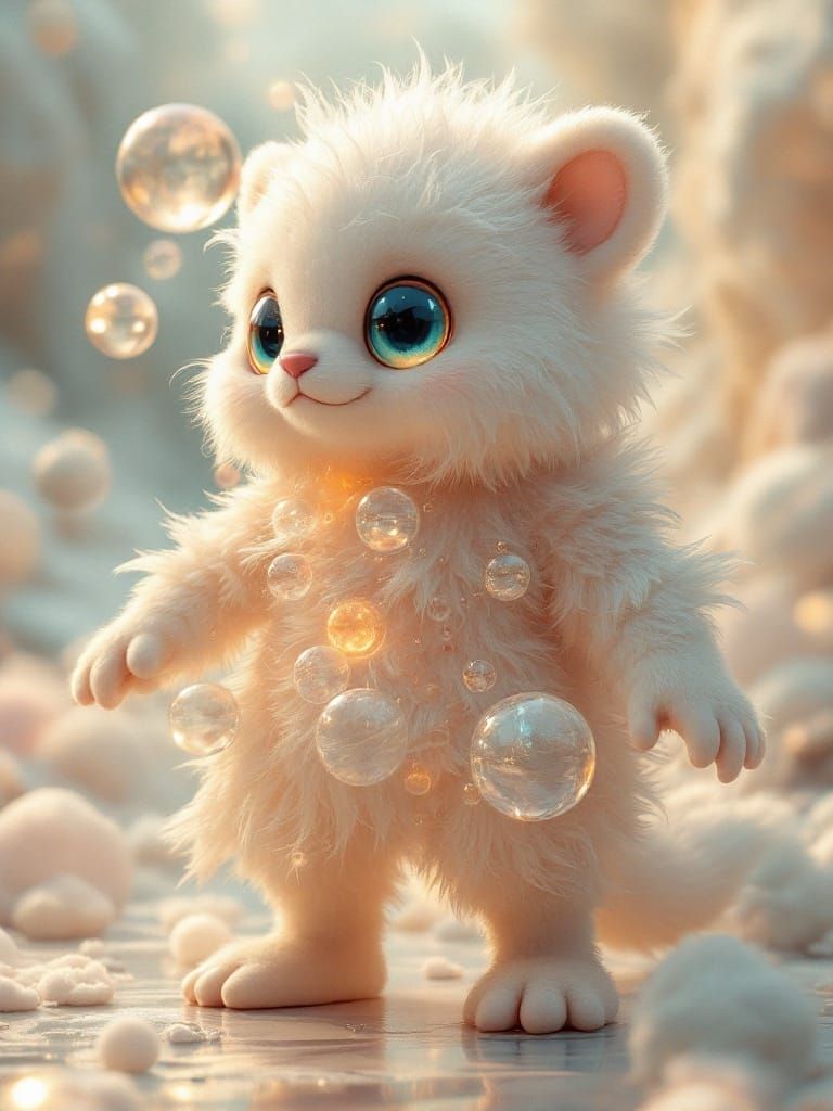 Encased Anthropomorphic Creature in Miraculous Spheres