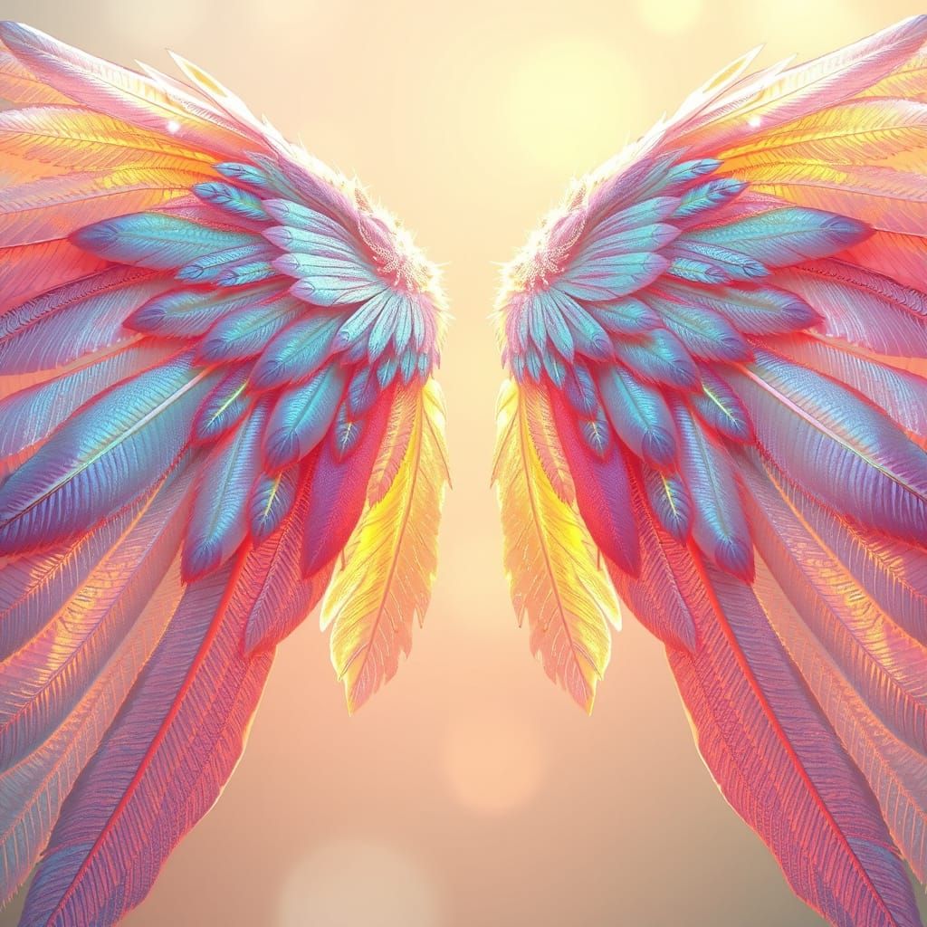 Iridescent Wings in Ethereal Lighting