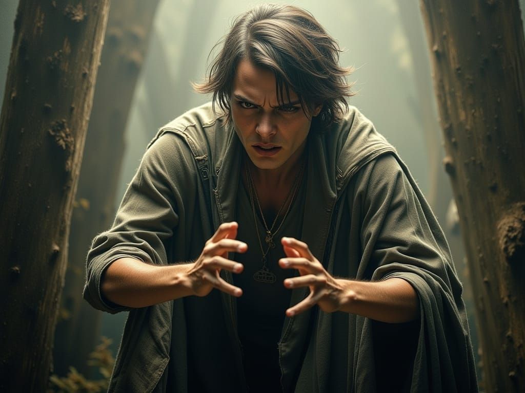 Intense Portrait of Passionate Argument