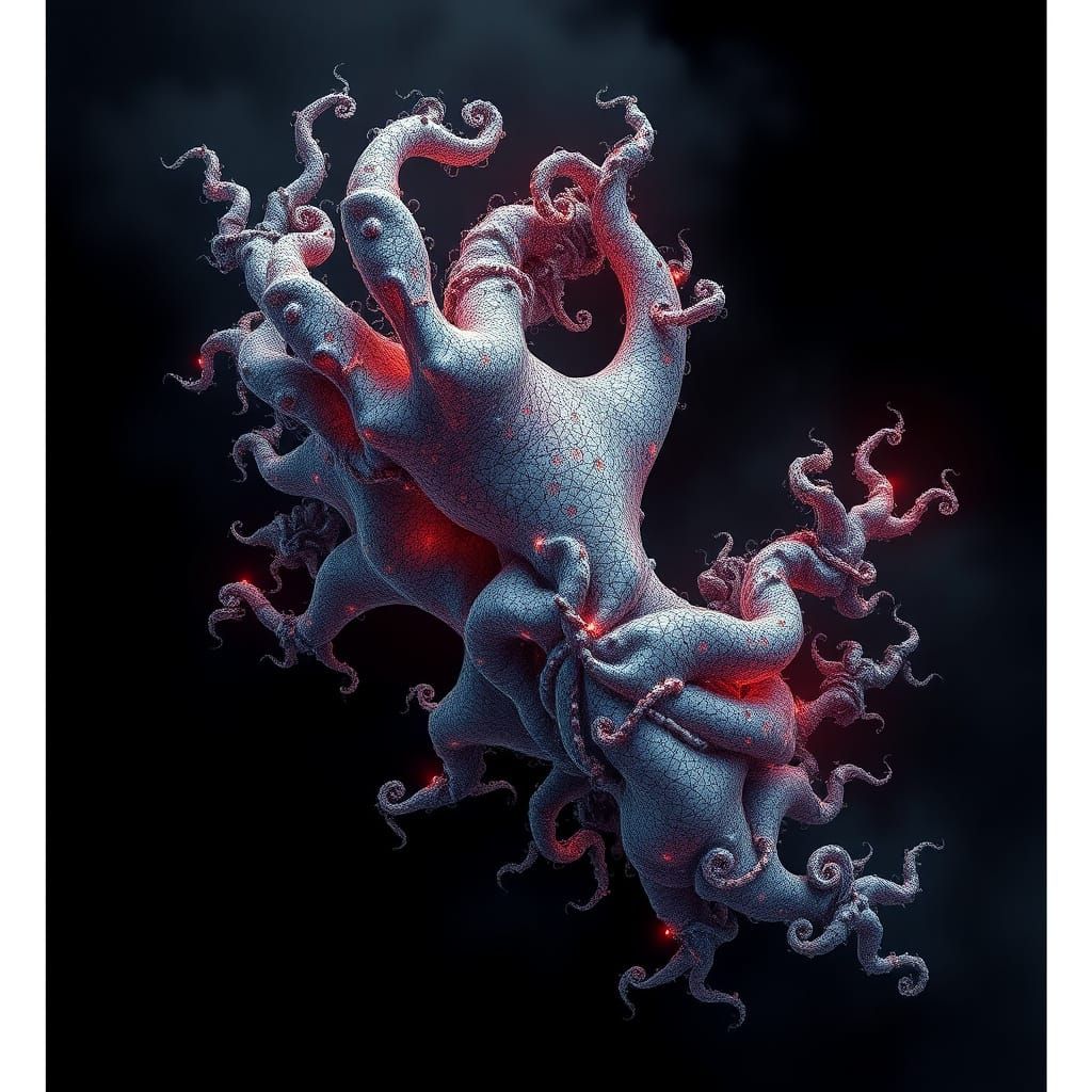 Abstract Vector Fractal of Phantom Limb Sabotage