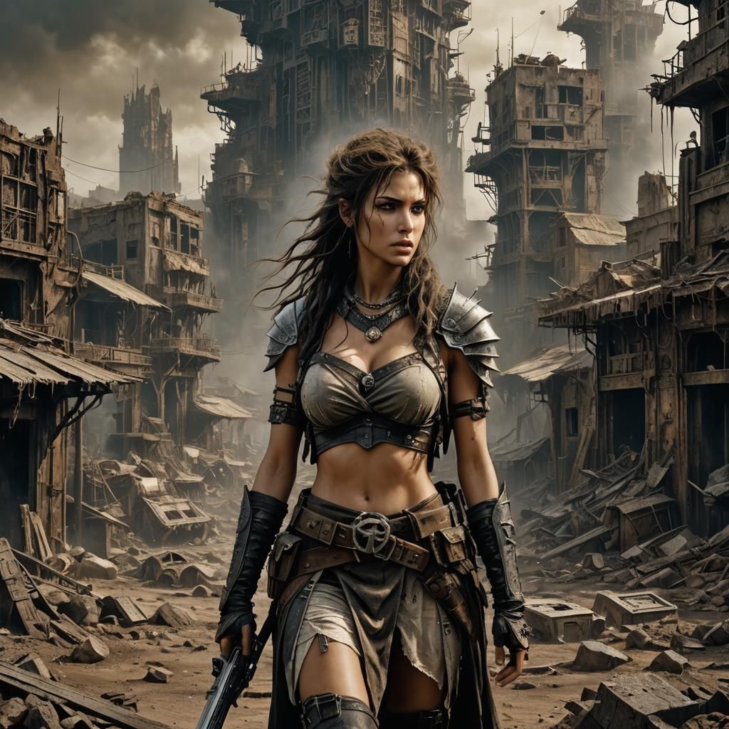 Post-Apocalyptic Mother and Child by Luis Royo