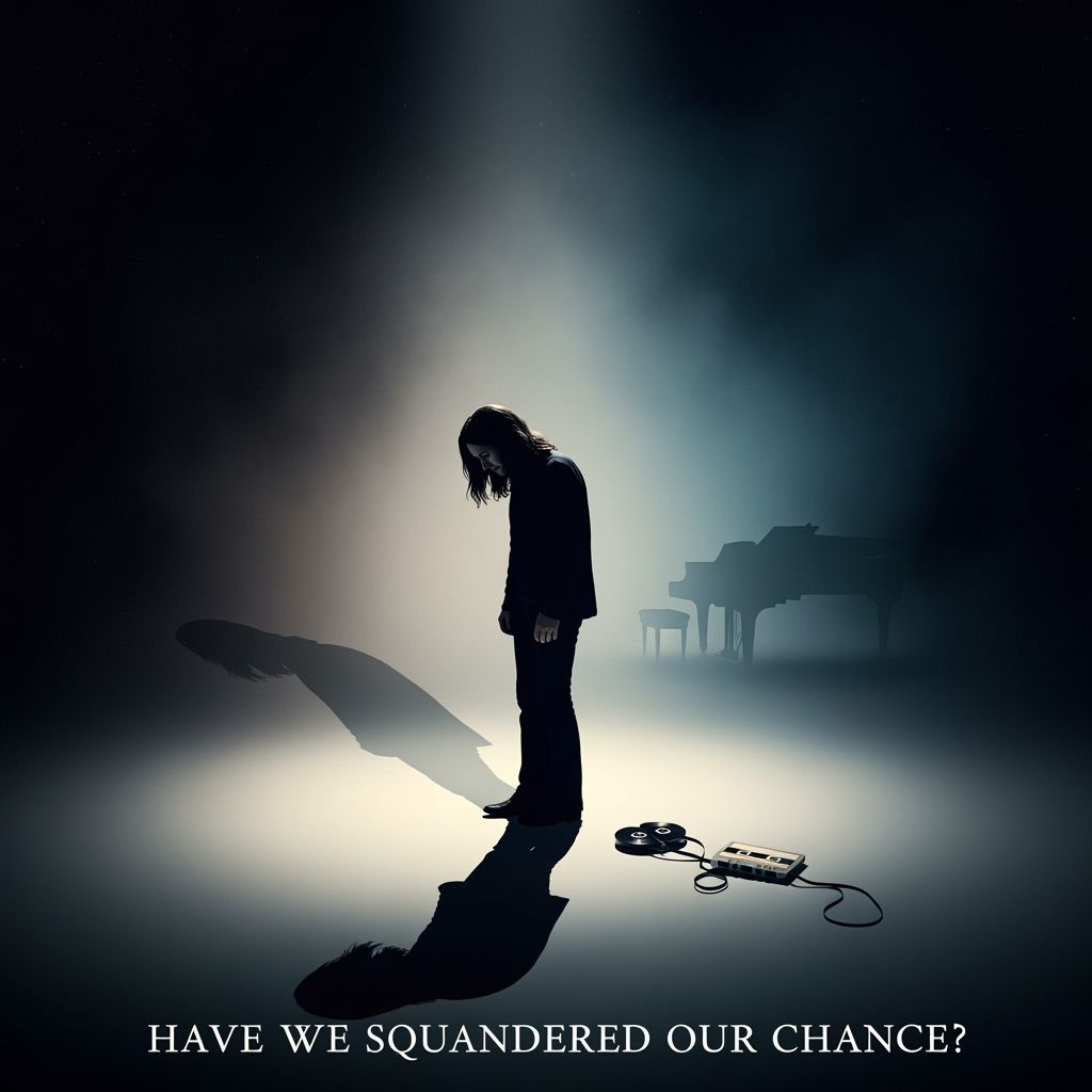 Ozzy Osbourne Silhouette Melancholy 1970s Rock Album Art