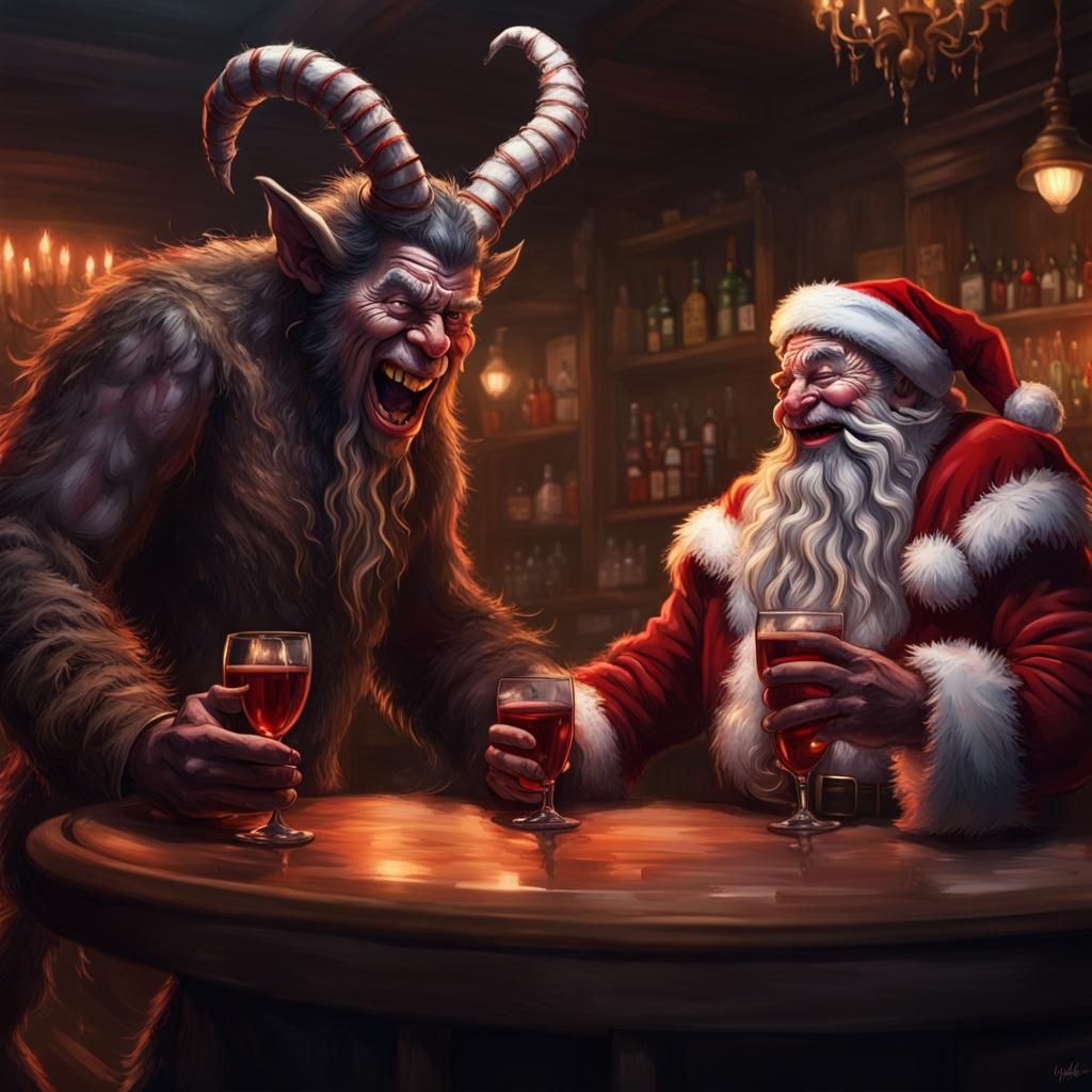 Santa and Krampus