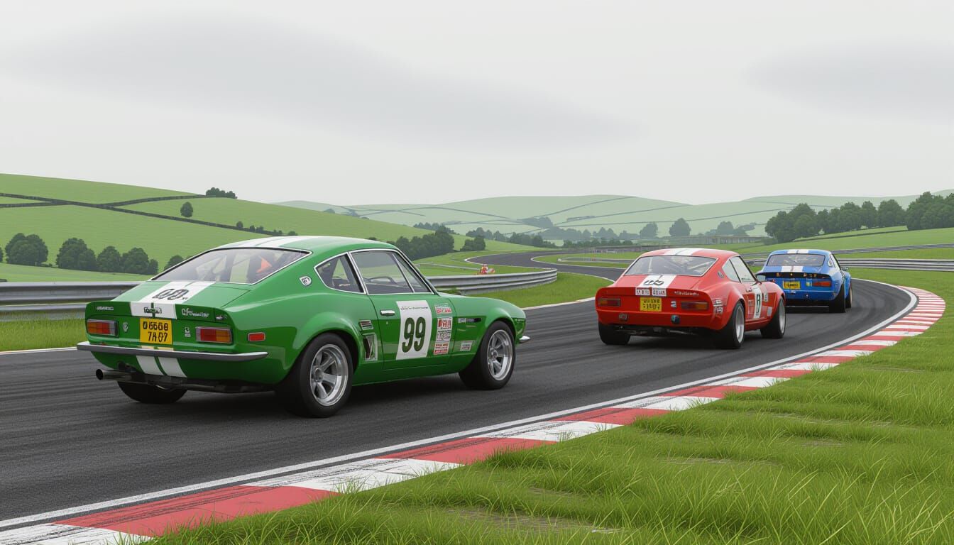 Donegal Rally, 1970s, Synthwave Neon Retro Style