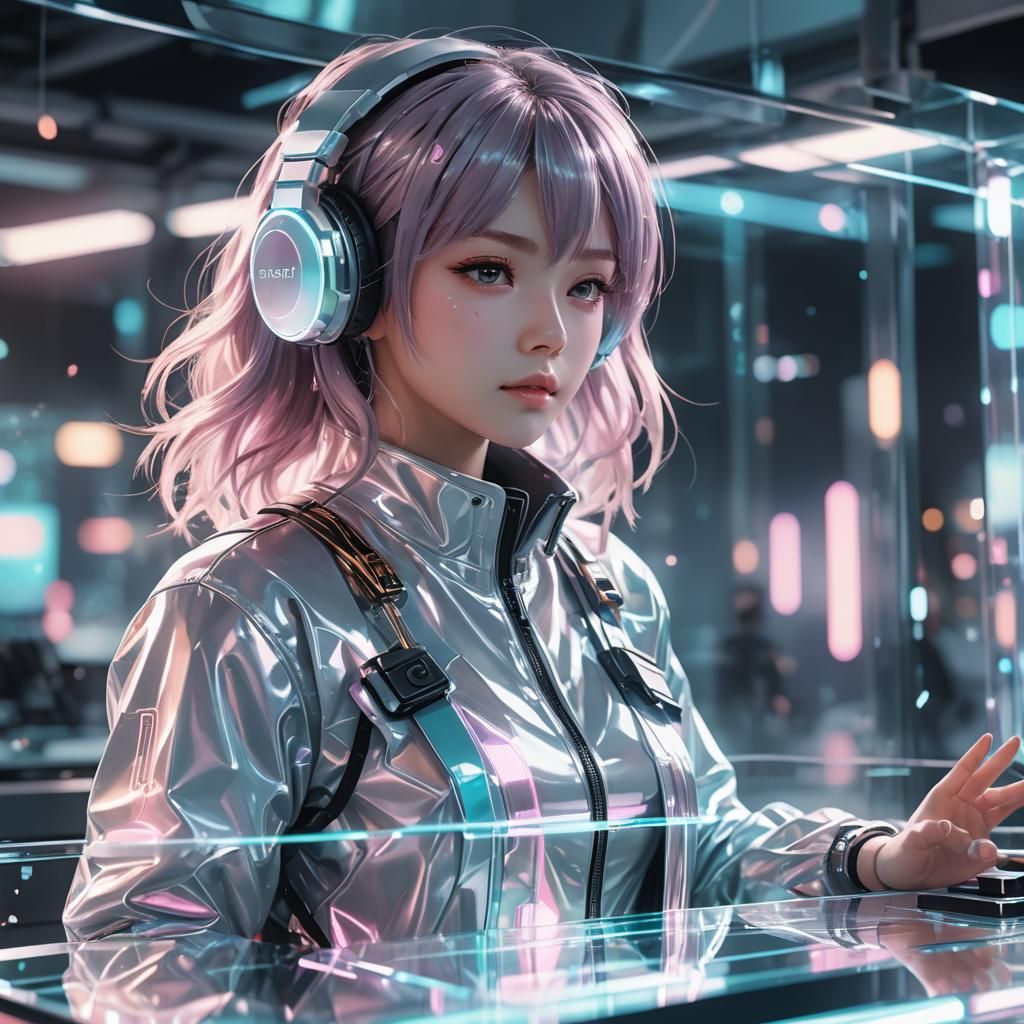 Breathtaking Hologram Traktor in Elegant Glass