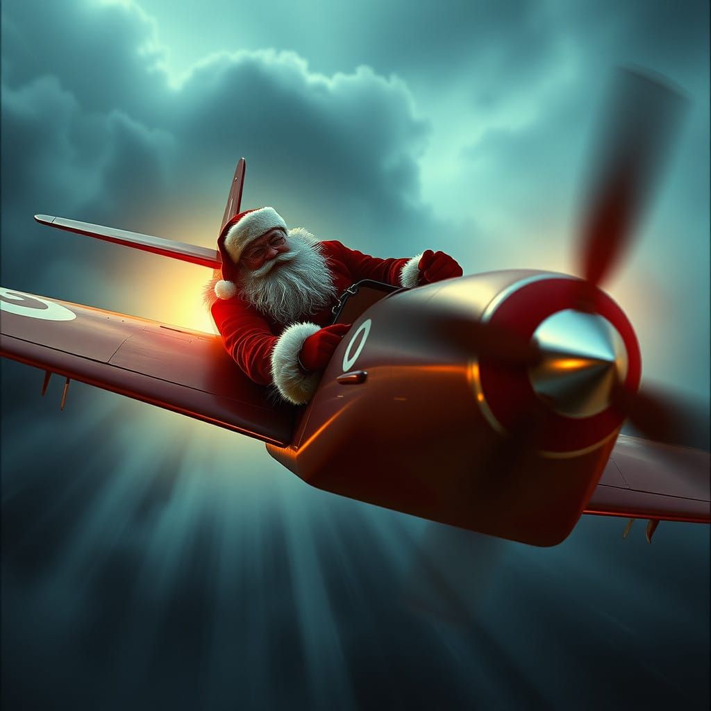 Santa in Perilous Mid-Air Sleigh Chase