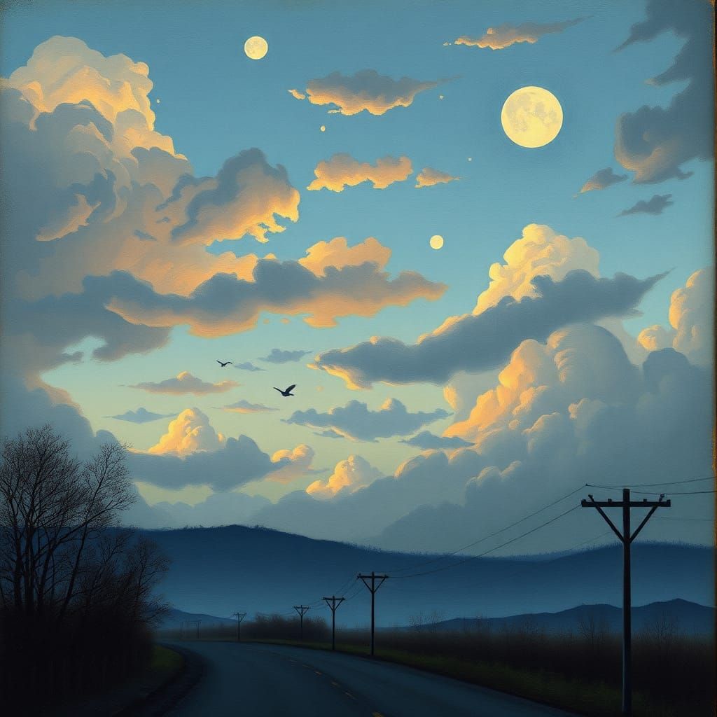 Ornamental Clouds Compose an Evening Love Song