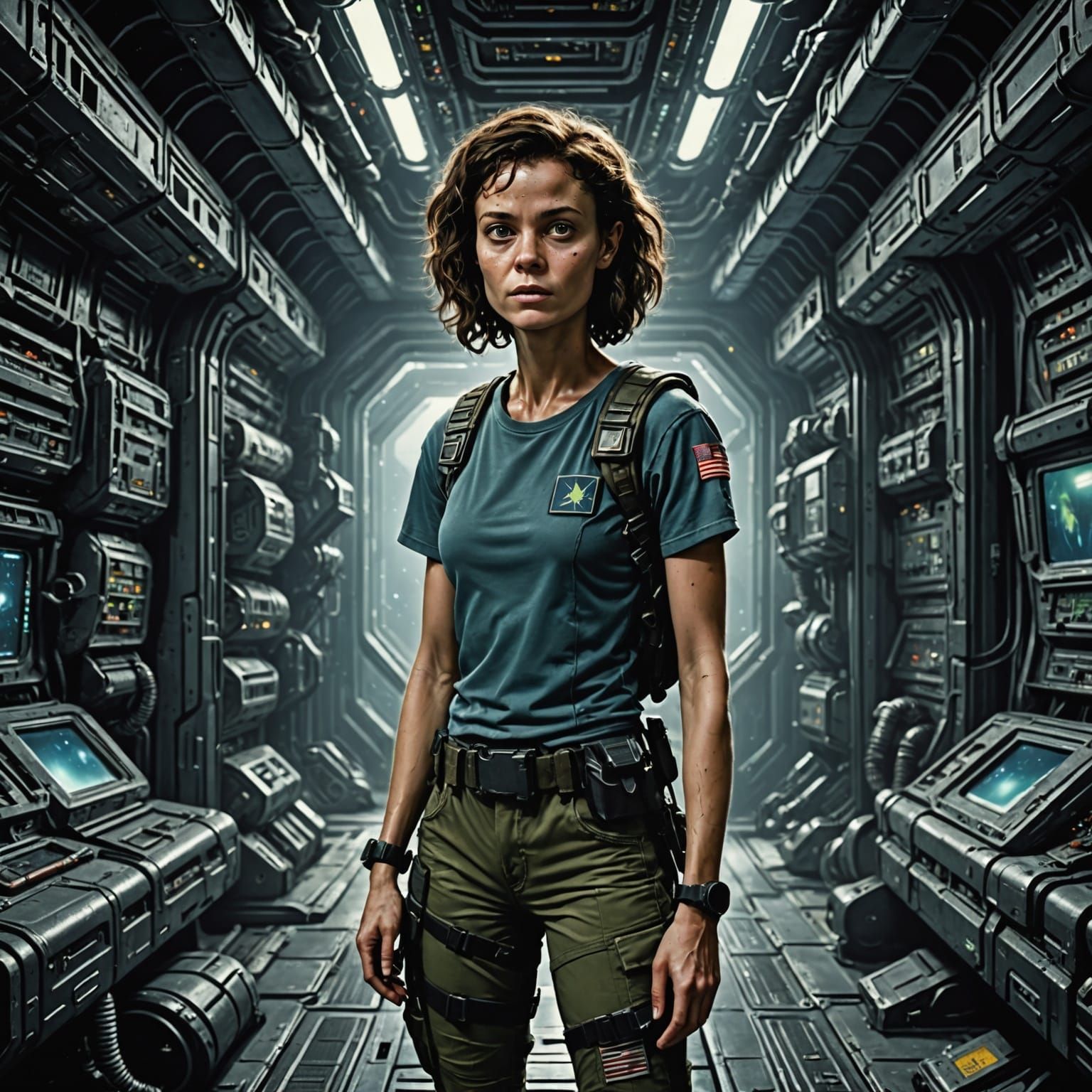 Cramped Space Freighter: Digital Matte Painting