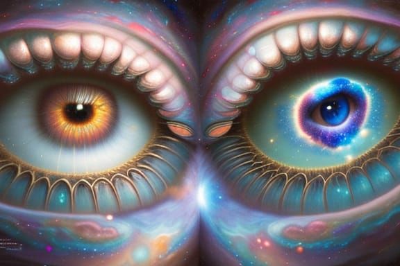 Cosmic Eyes: A Stargazing Vision in Space