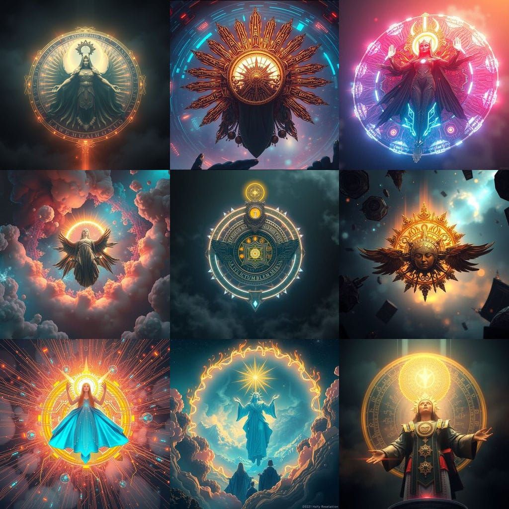 Glowing High-Tech Halo in Detailed Digital Art