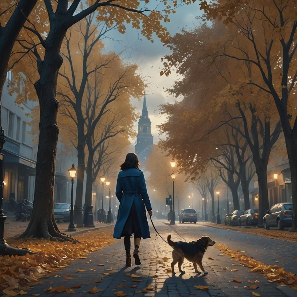 Dans un décor automnal