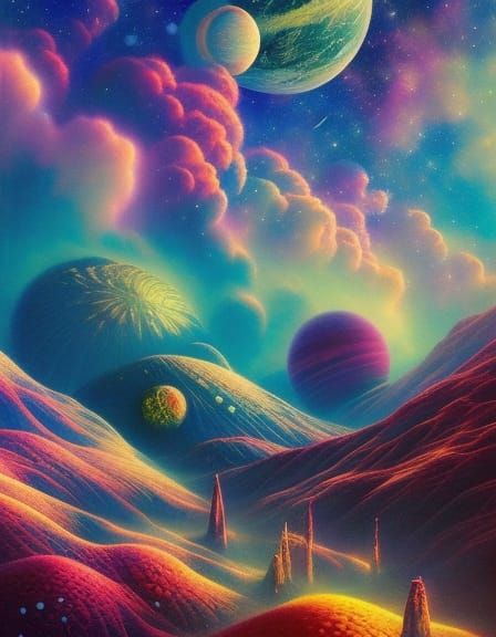 Planets from Space: Fairytale Magic Realism in Gouache