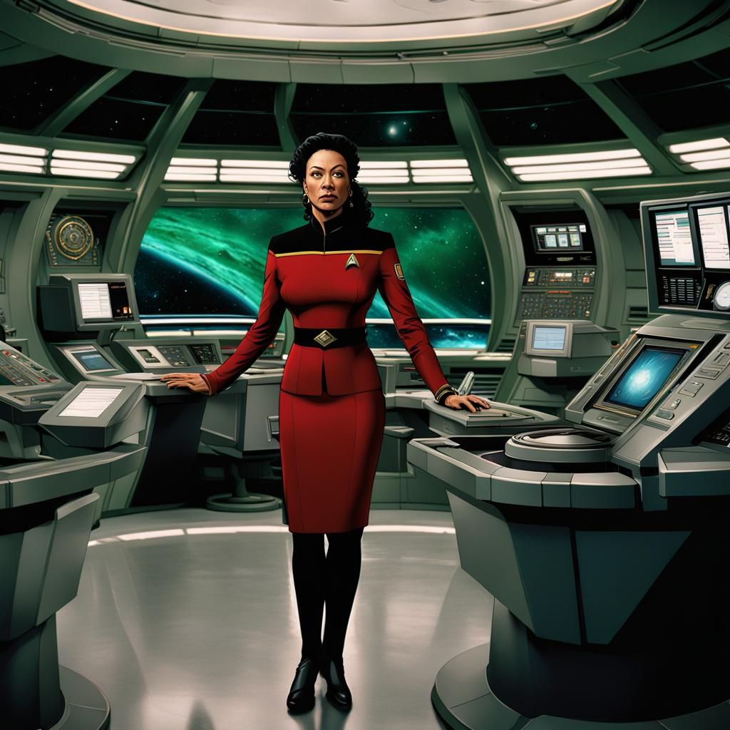 Star Trek Officer in Voyager Era Uniform