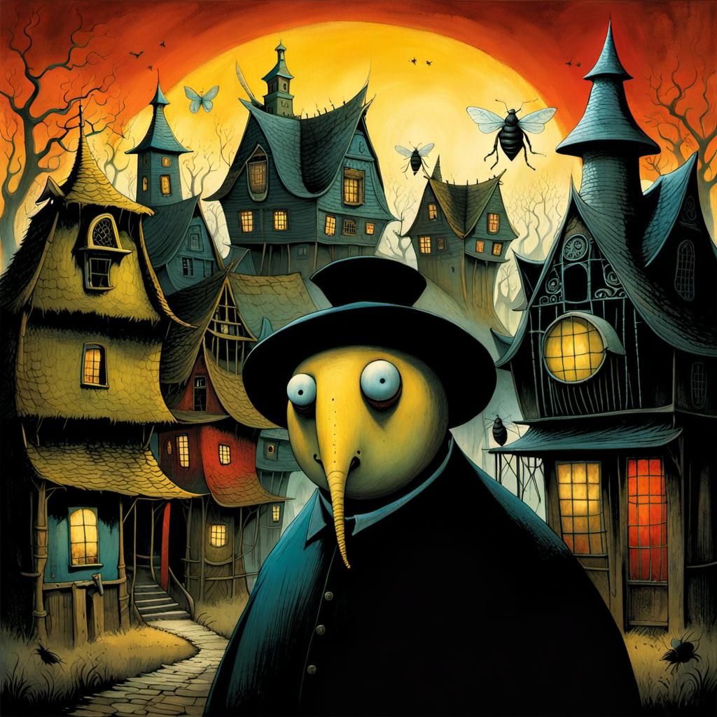 Whimsical Twins in Abandoned Village