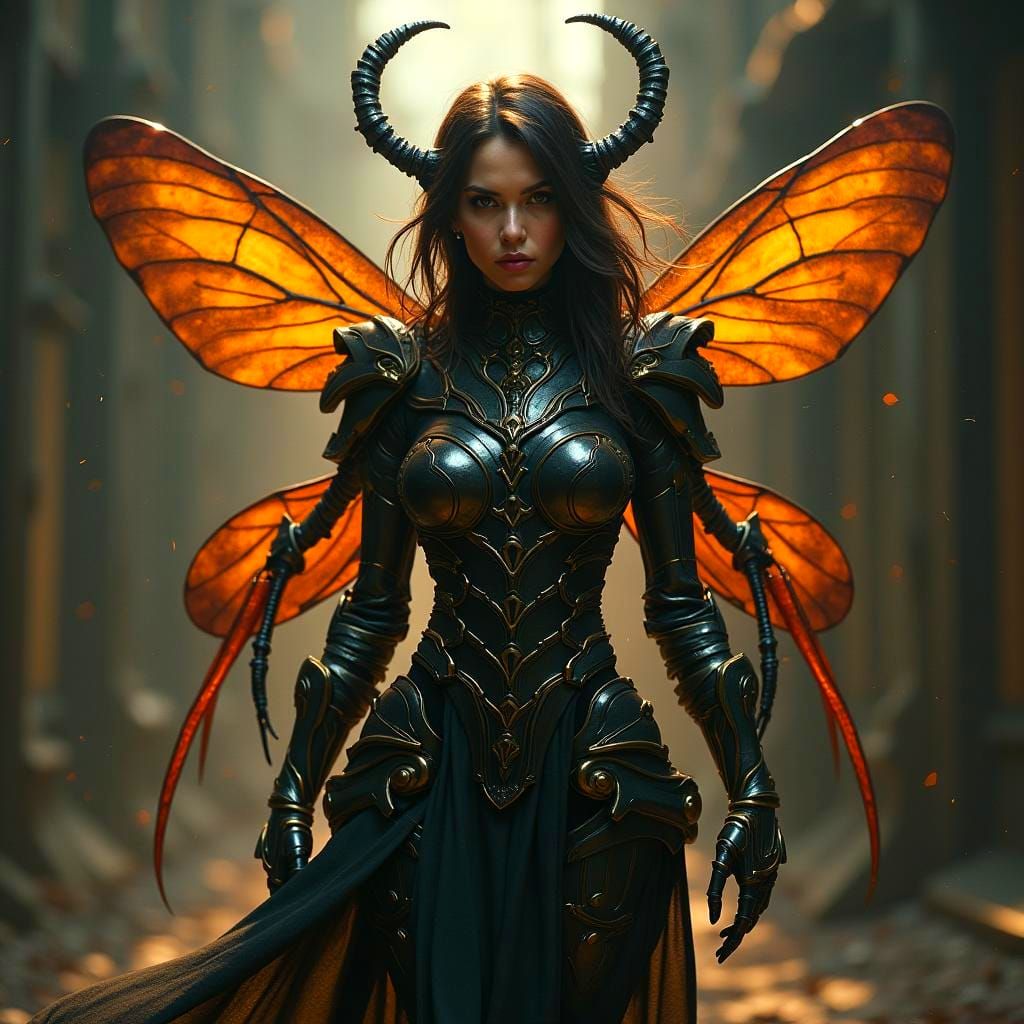 Fantasy Fusion: Woman and Asian Giant Hornet