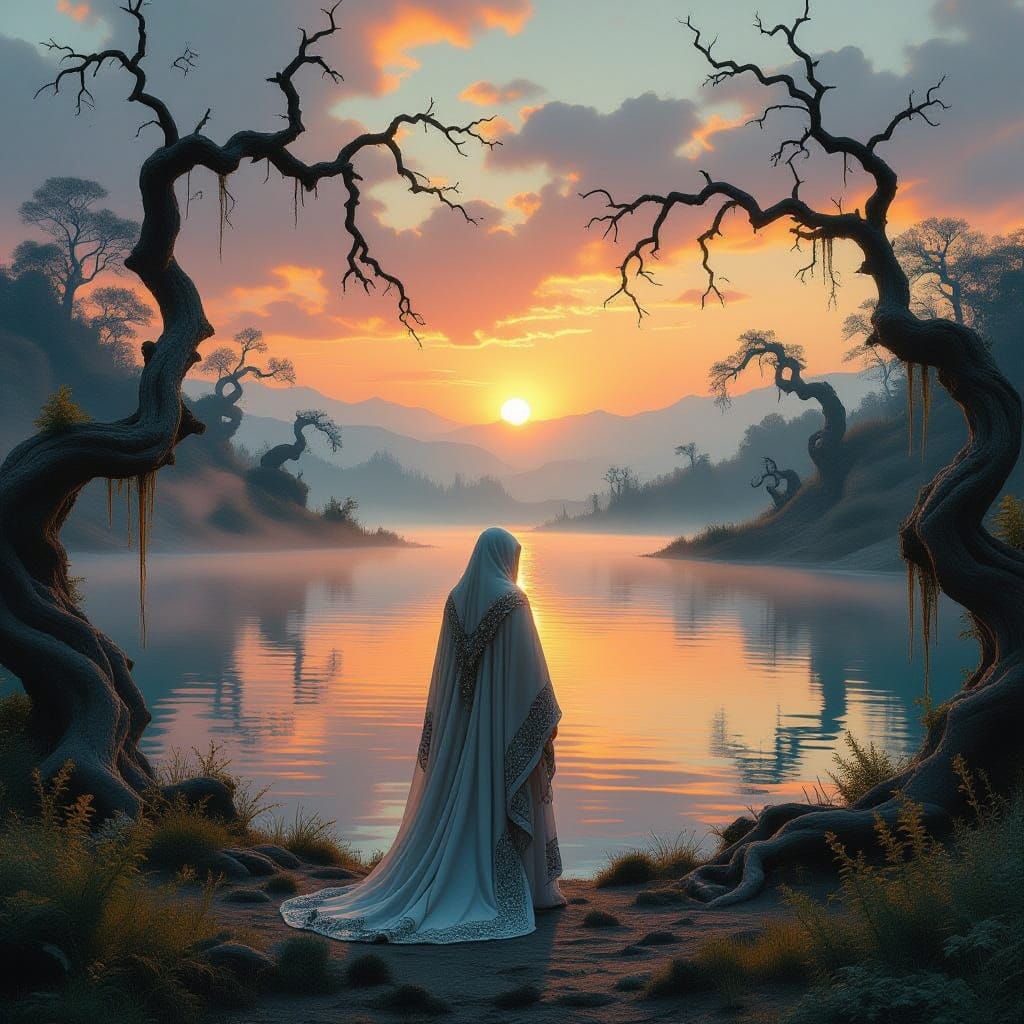 Ethereal Figure by Crystal Lake in Surreal Style