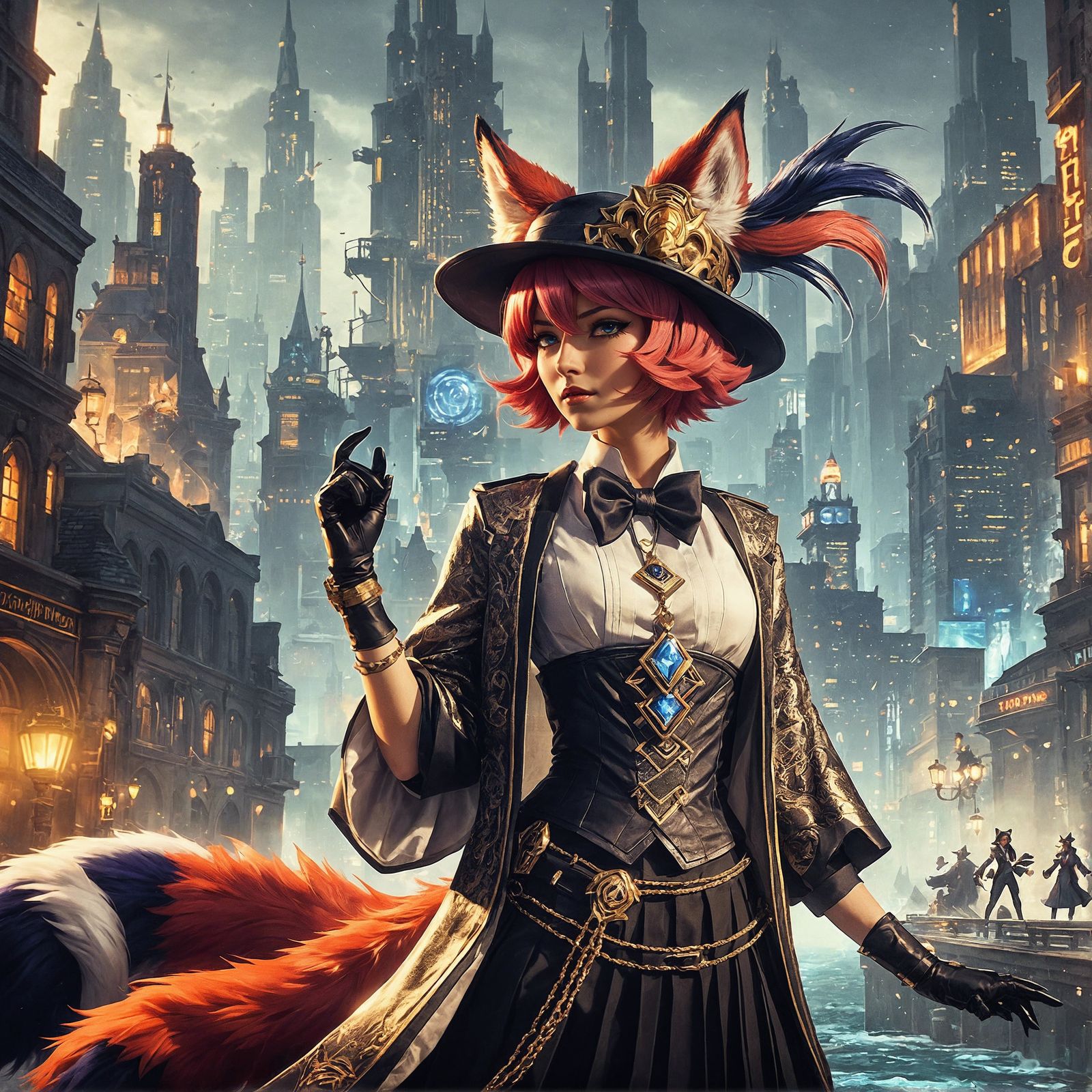 1920s Crime Boss With Fox Ears in Noir City