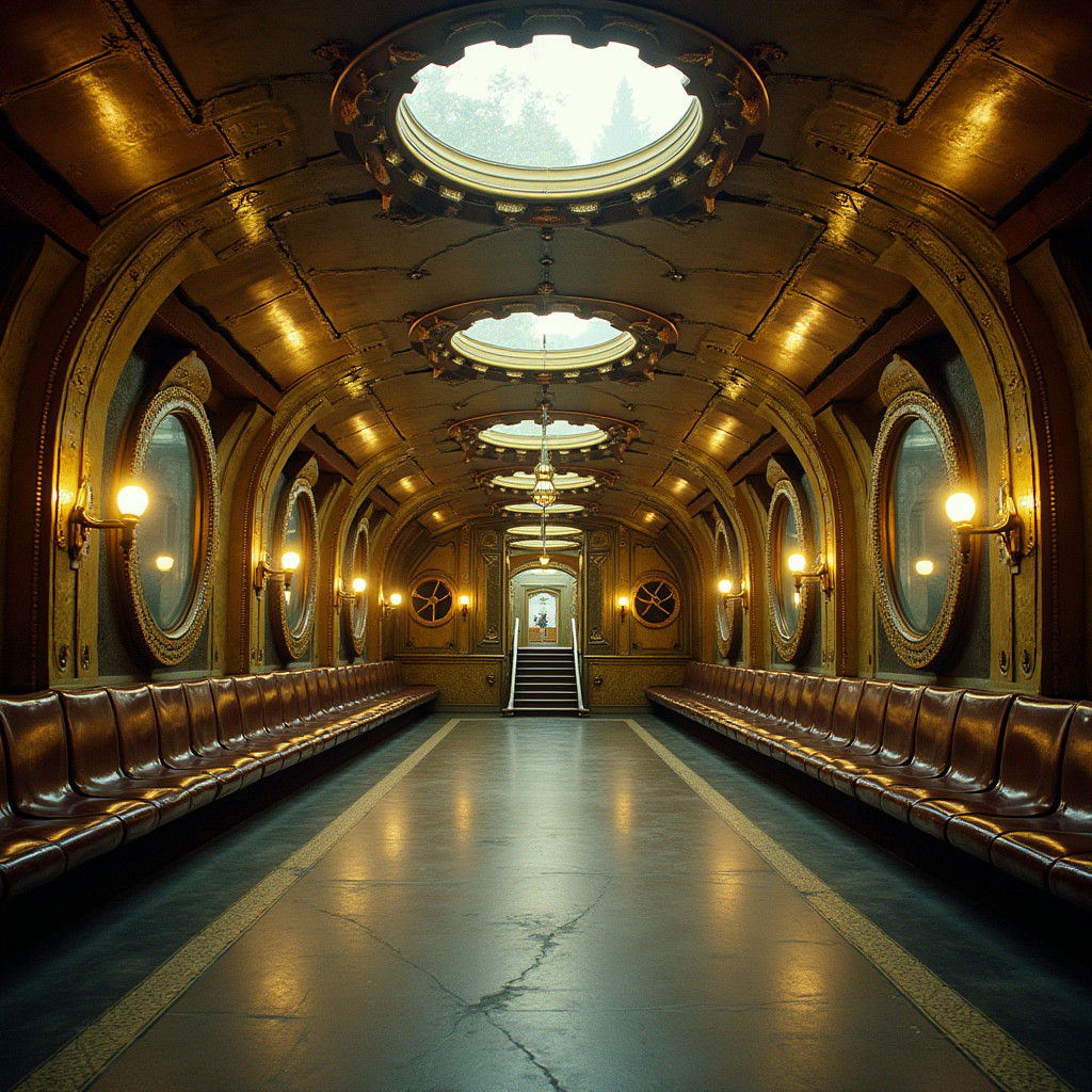 Steampunk Paris Metro Station Inspired by Jules Verne