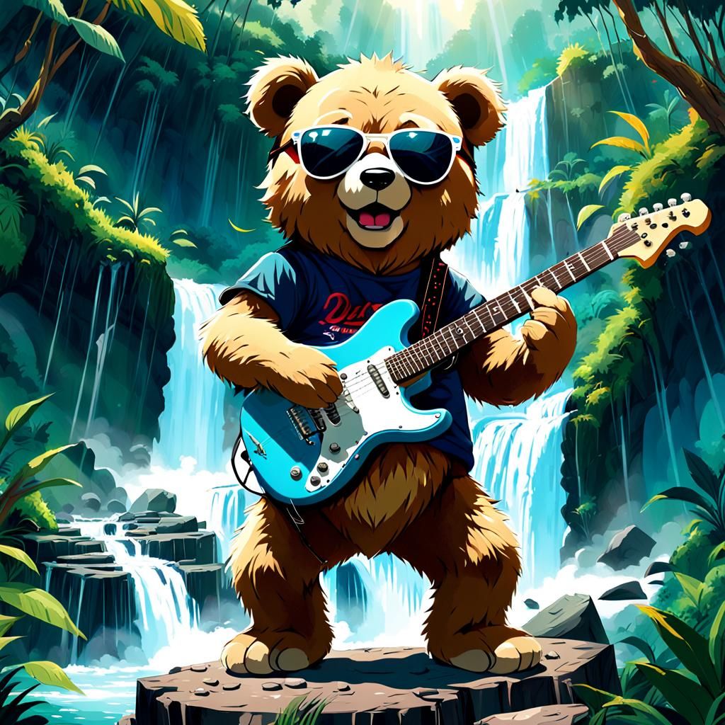 Teddy Bear's Jungle Rock Concert: Anime Style