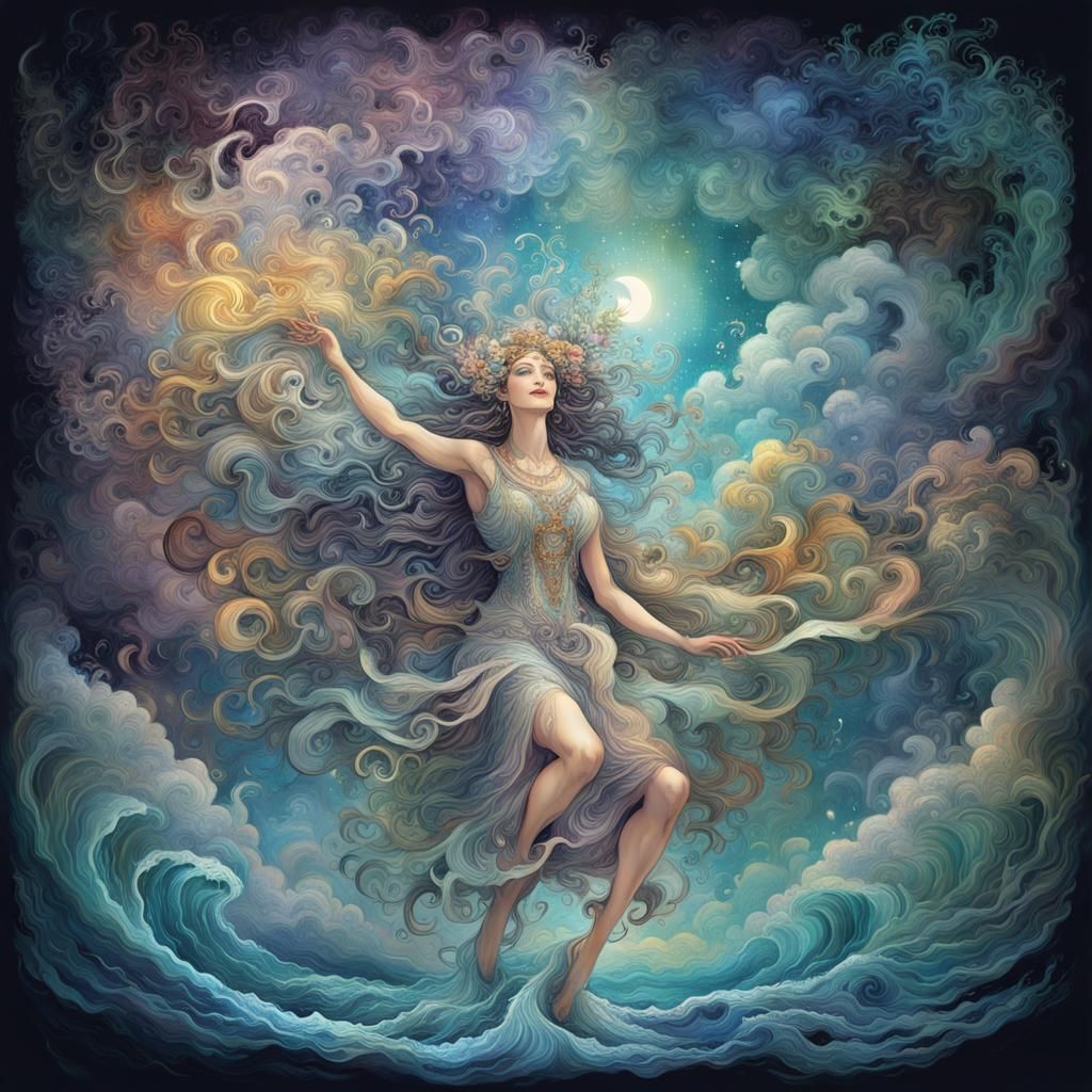 Summer Goddess in Magical Fantasy Style