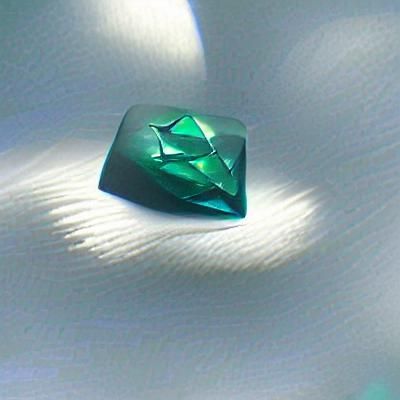 Brilliant Emerald Gem with Reflective Shine