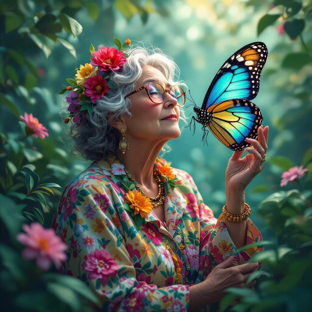 Woman's Metamorphosis into Butterfly in Mystical Realism