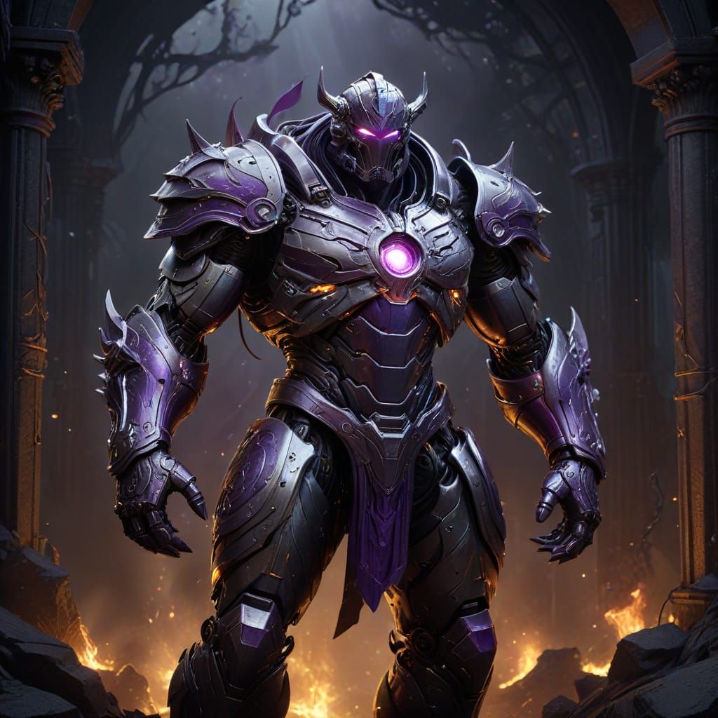 Dark Fantasy Steel Titan Concept Art