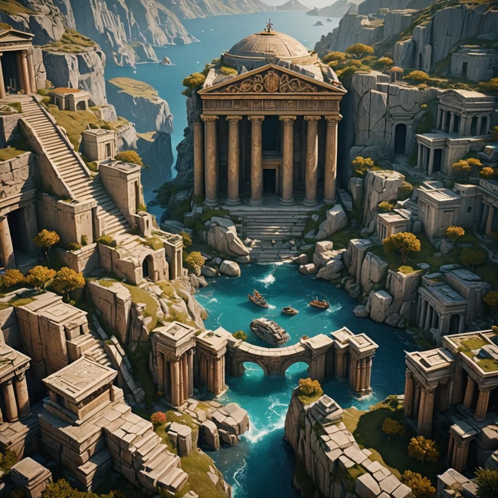 Greek Mythology Matte Painting in 8k Resolution
