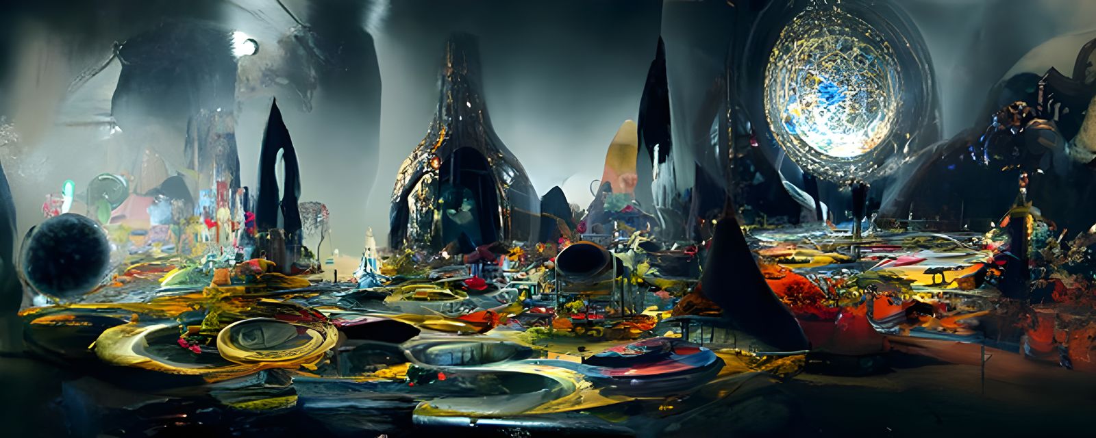 Sorceress Geomancer Casting Earth Magic in Hyperrealism