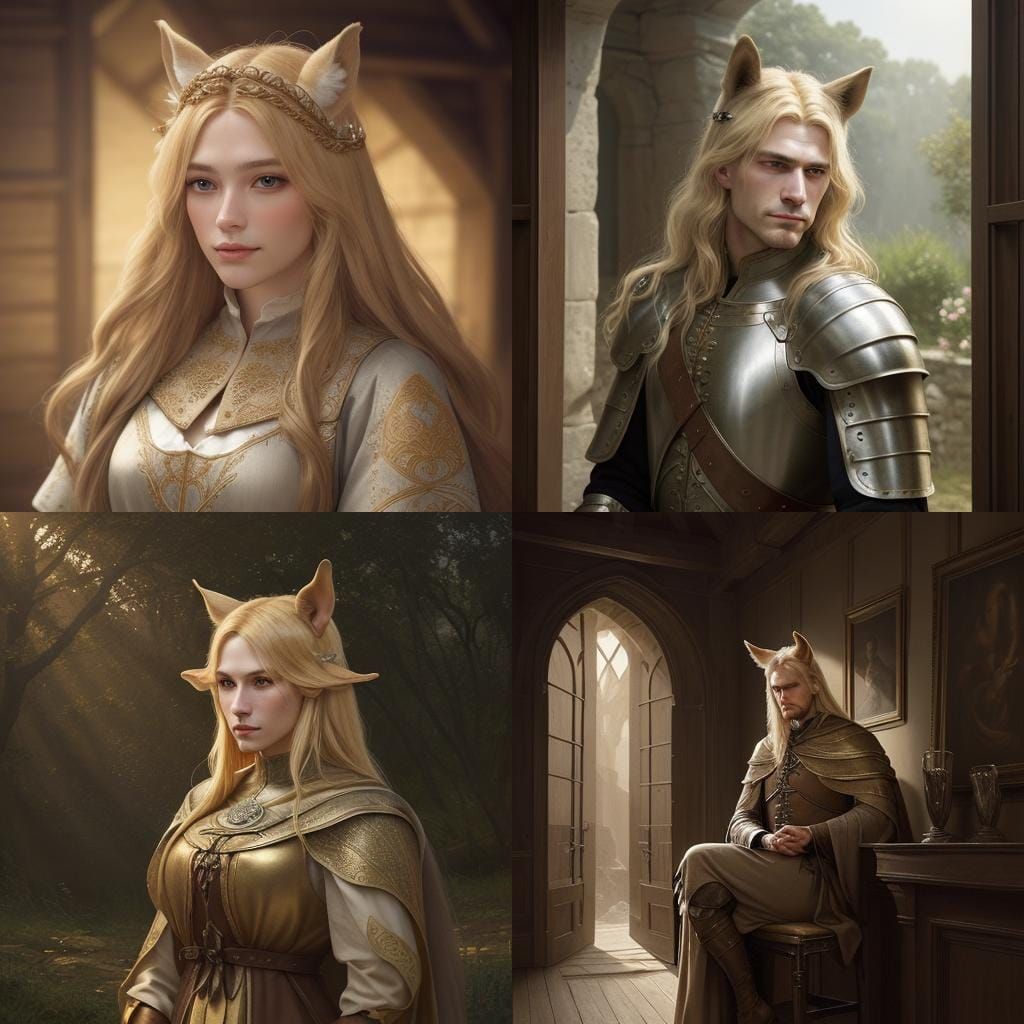 Young Man with Horse Ears in Medieval Attire