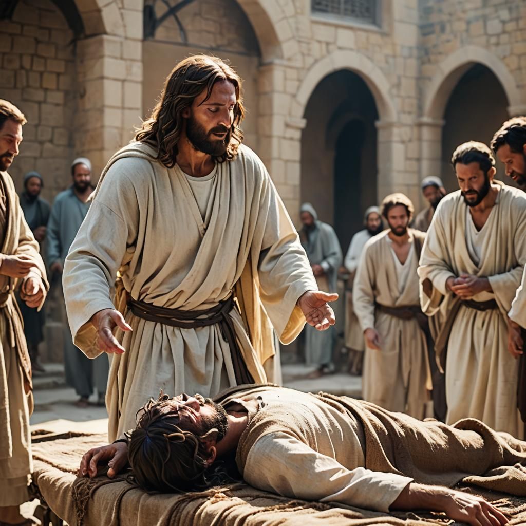 Jesus Heals a Paralyzed Man: Professional Photography