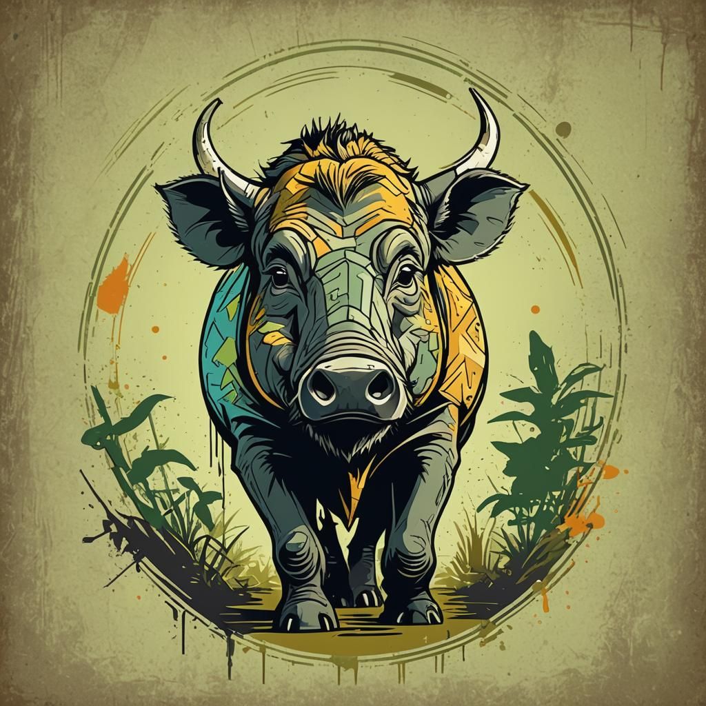 Warthog Beer: Disney Style Pop Art in 8k