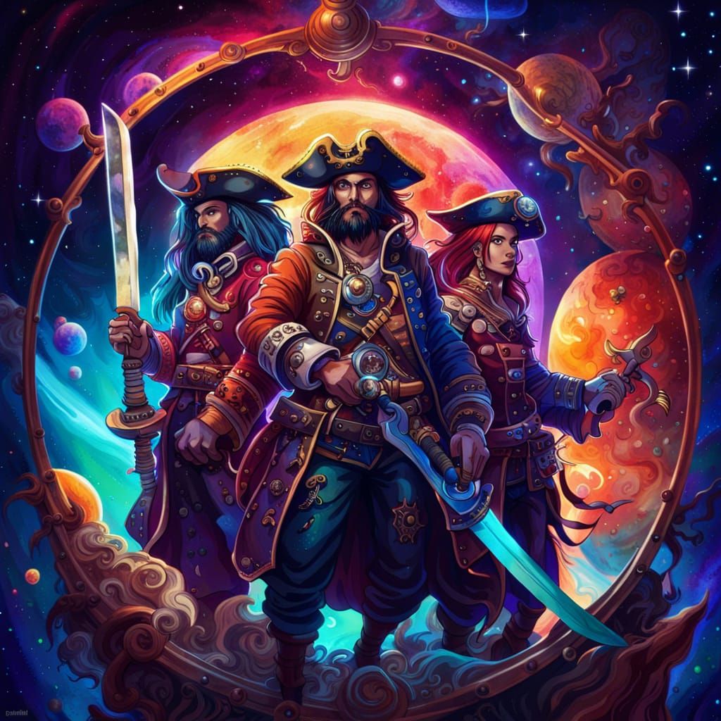 Space Pirates on a Ship in Space