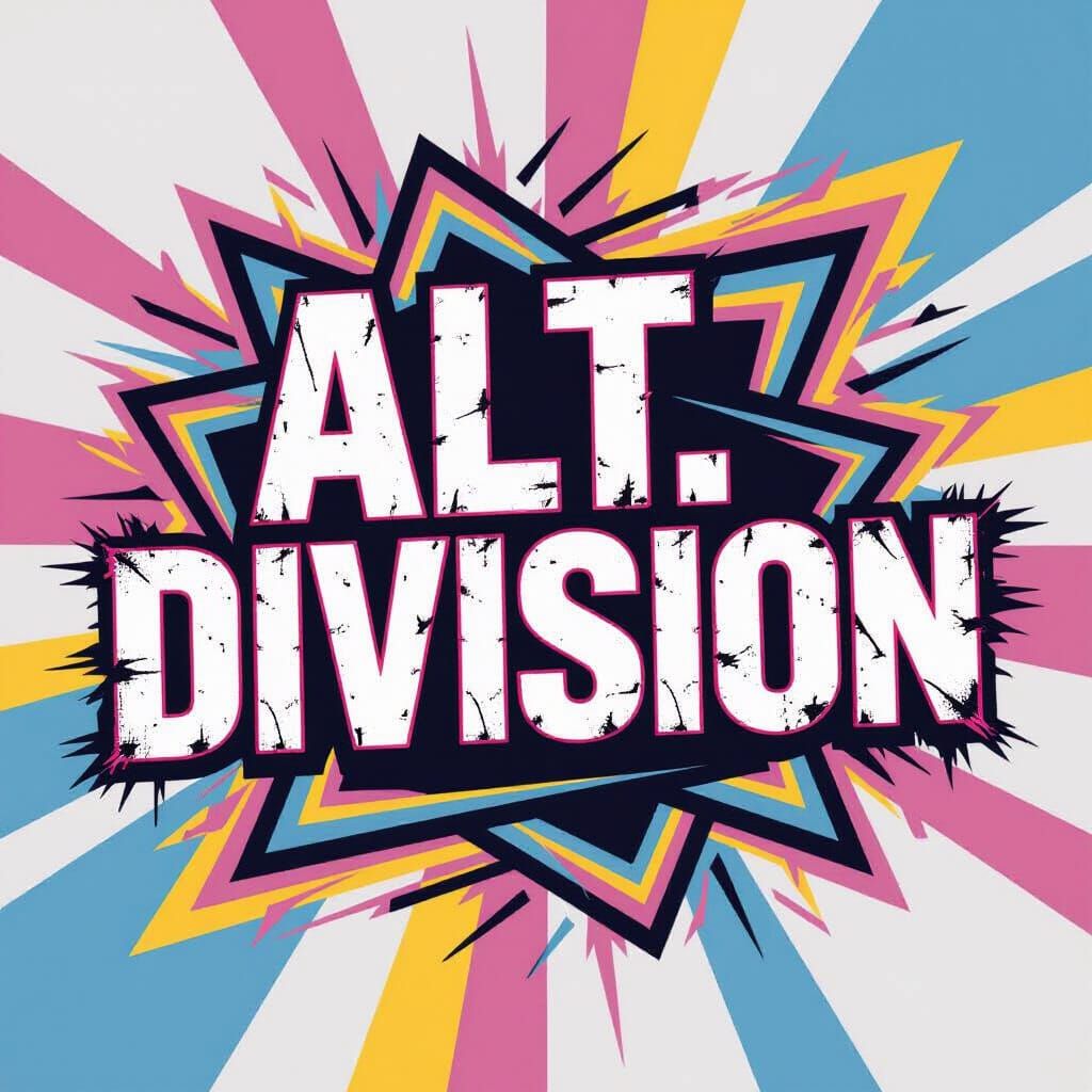 90s Grunge Band Logo in Neon Colors