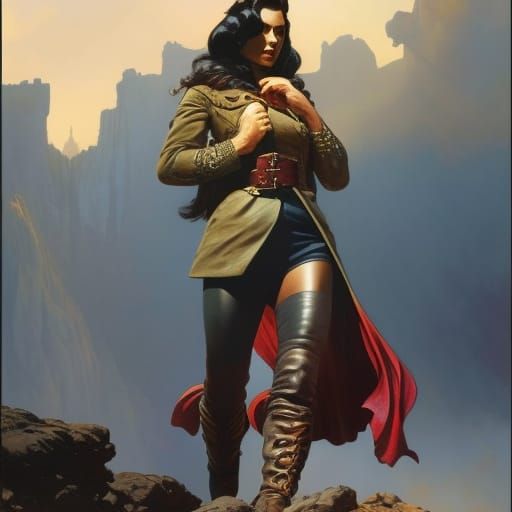 Woman in Space, Poster Art Portrait