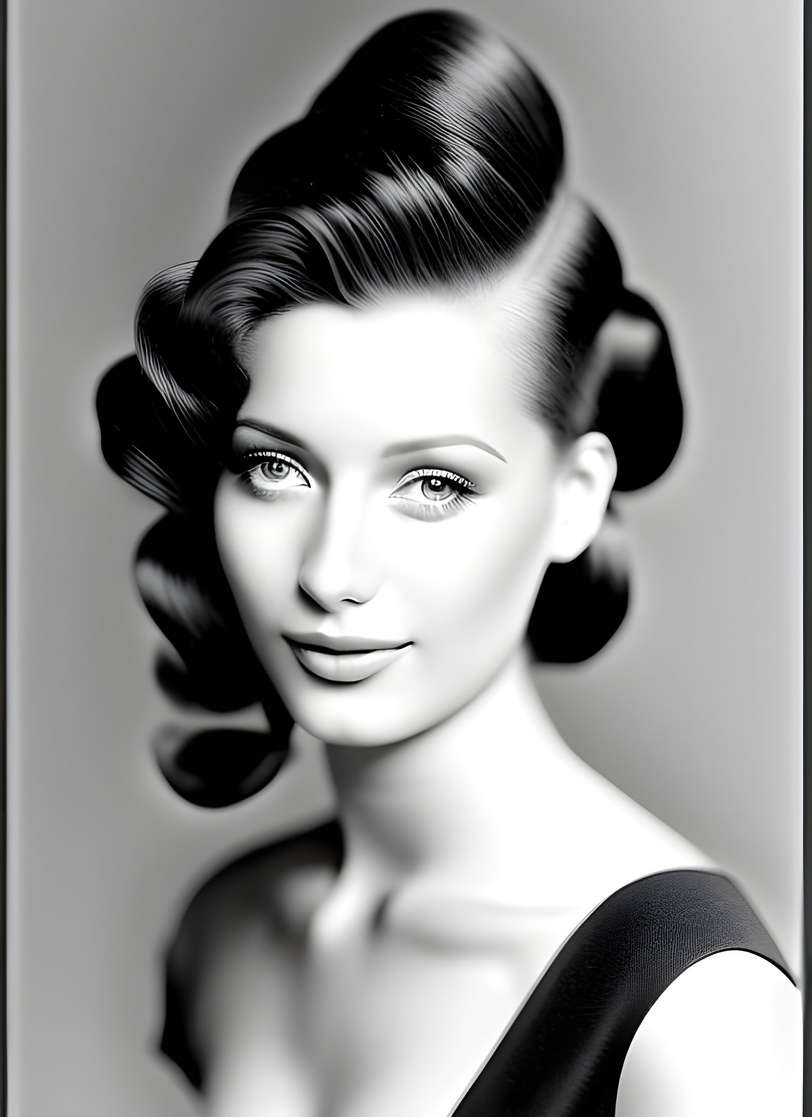 Woman in London Cafe: Photorealistic Portrait