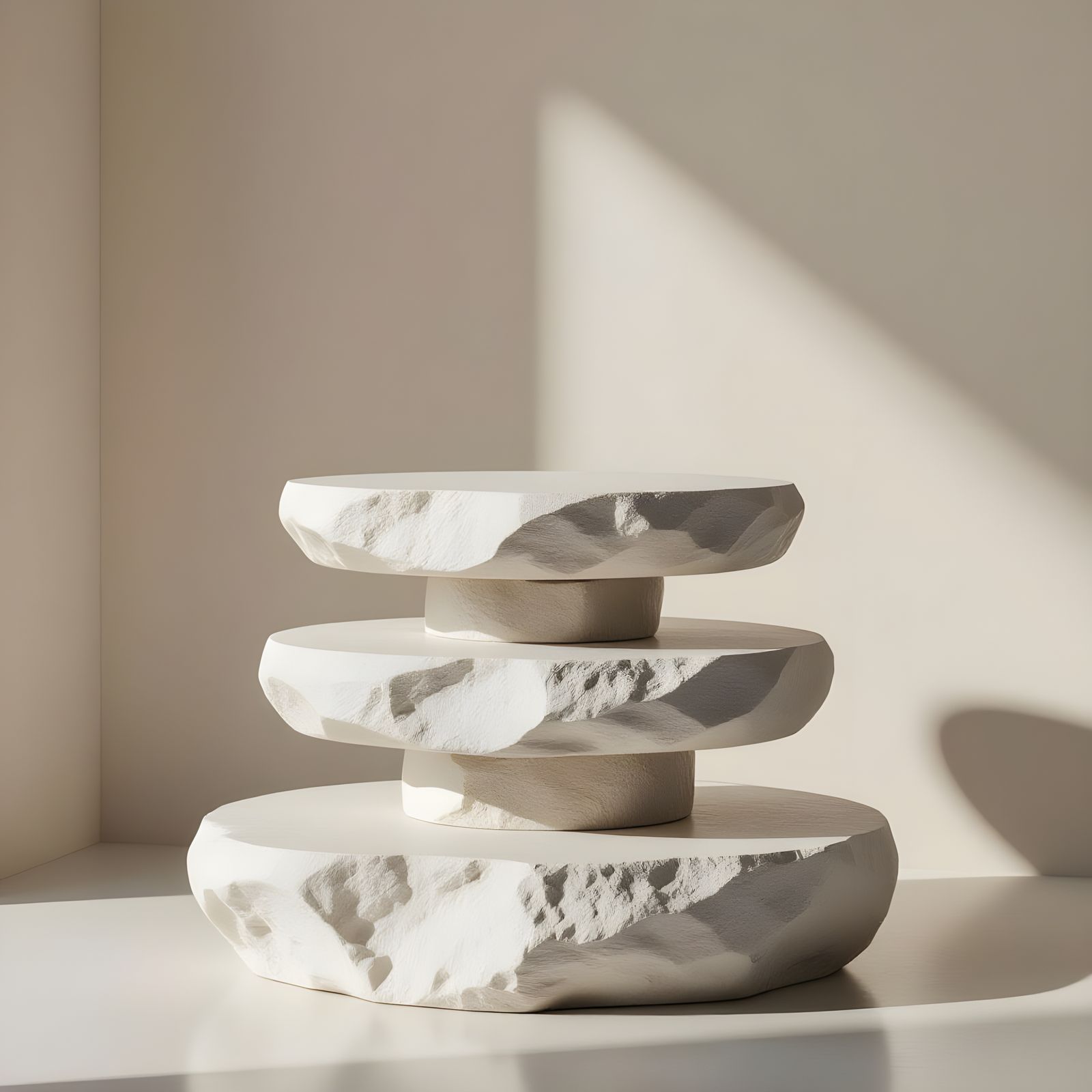 Layered Stone Podium for Product Showcase