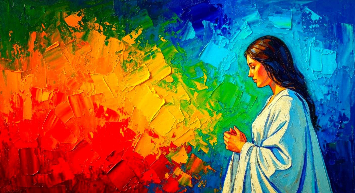 Joy After Sorrow in Gouache and Watercolor Style