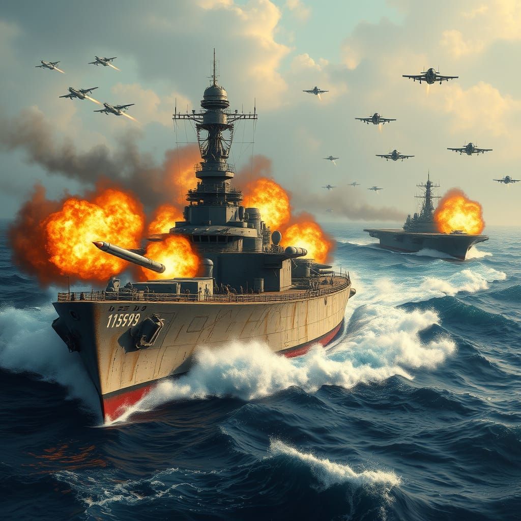 Gargantuan Battleship Charges into Fray in Cyberpunk-Inspire...