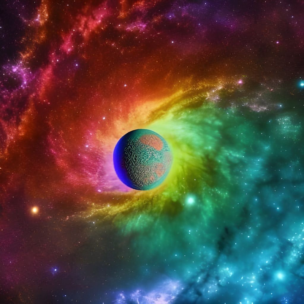 Colorful Alien Planet: Hyperdetailed Digital Matte Painting