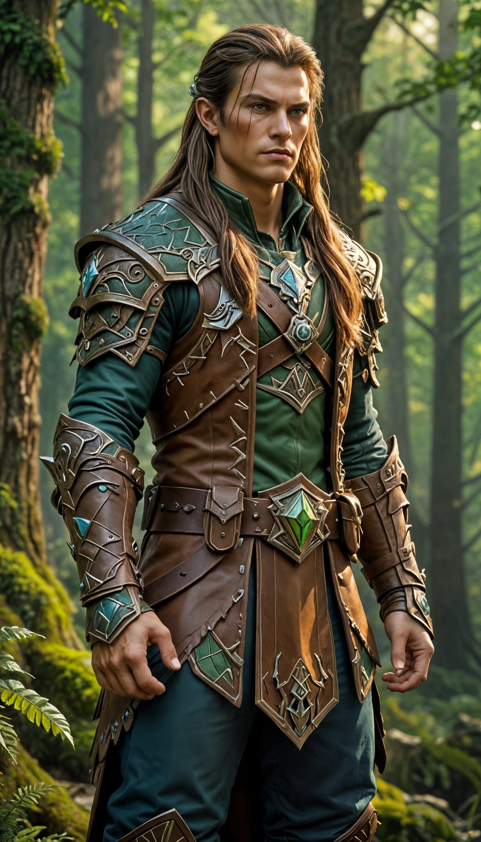 Ranger Teenager in Warcraft Style Armor