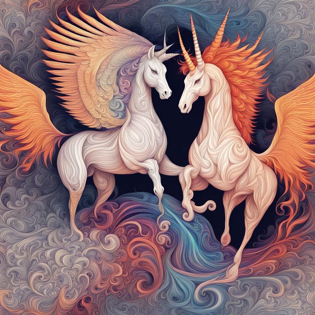 Phoenix and Unicorn Unite Magical Powers