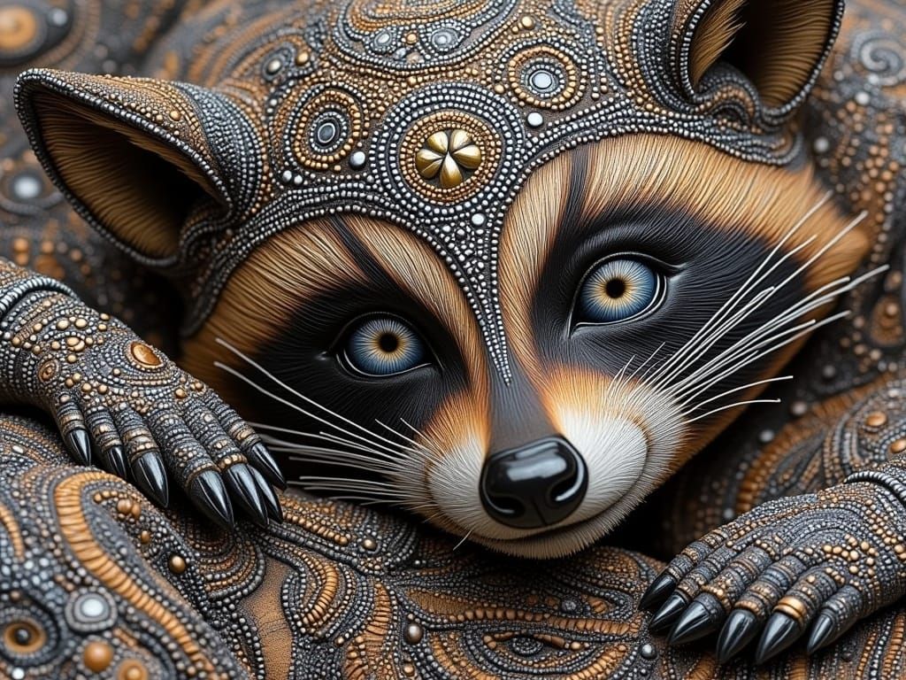 Hyperrealistic Face with Ouroboros Mandala Effect