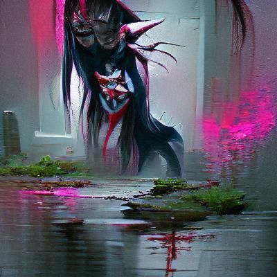 Sinister Weeb Portrait in Fantasy Art Style