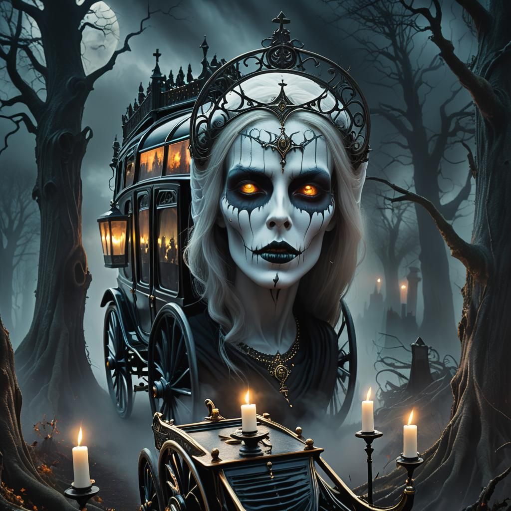 Gothic Banshee Queen Conquers the Mystic Graveyard in Triump...