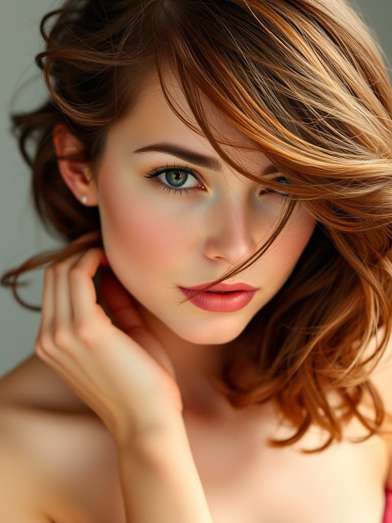 Seductive Beauty Captured in a Whimsical Moment